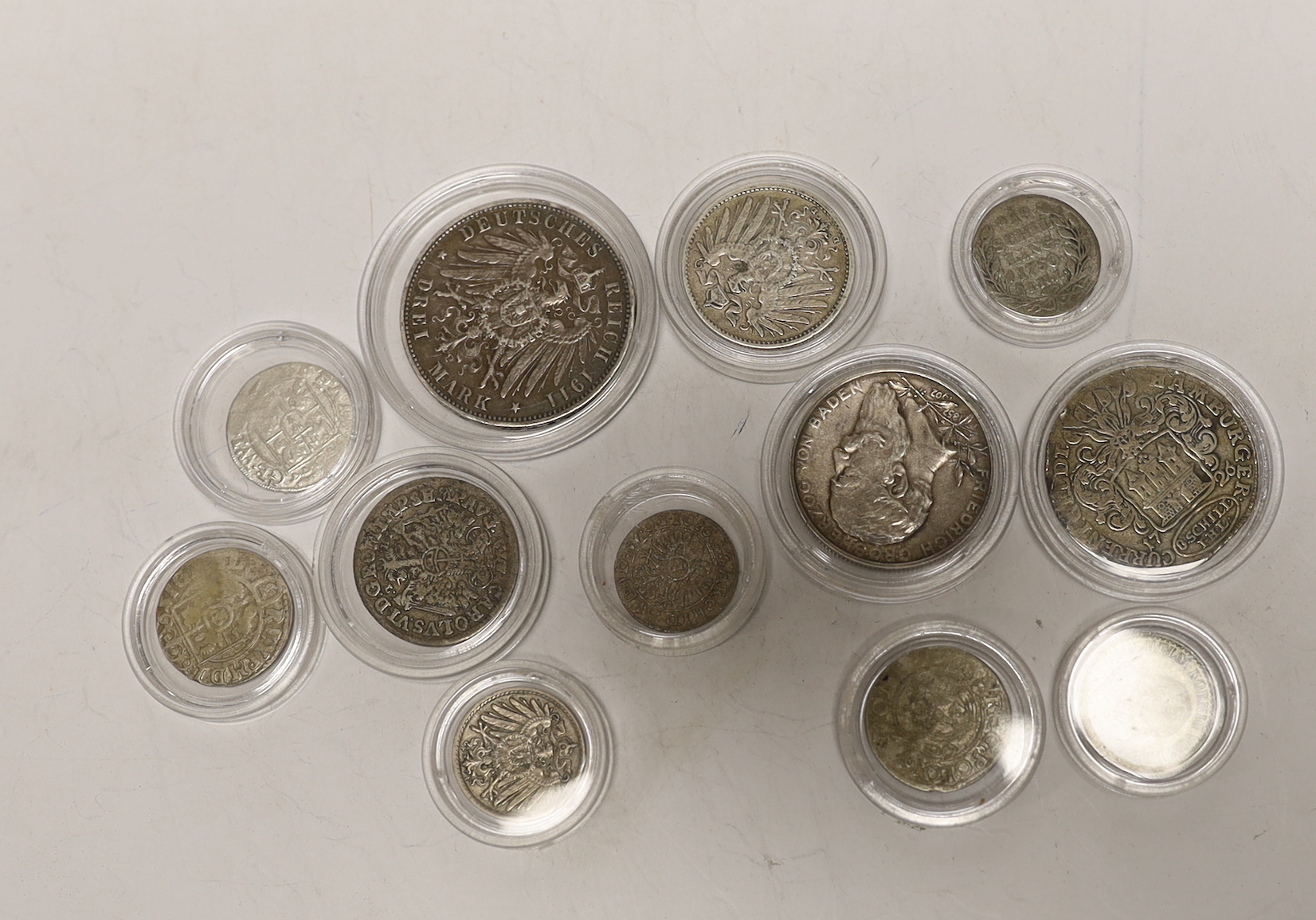 German States and German Empire - silver coins